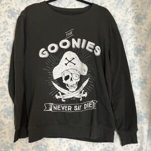 Distressed The Goonies Never Say Die Men Women Unisex Top Crewneck Sweatshirt LG